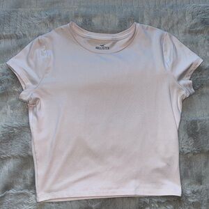 Hollister Women's Light Pink Short Sleeve Tee